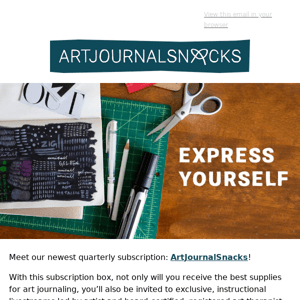 Meet Our New Subscription: ArtJournalSnacks