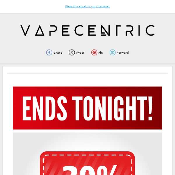 😰 LAST CALL -- 30% OFF Ejuices Ends TONIGHT! 😰