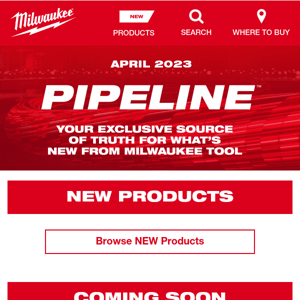 NEW Products | MILWAUKEE® PIPELINE™