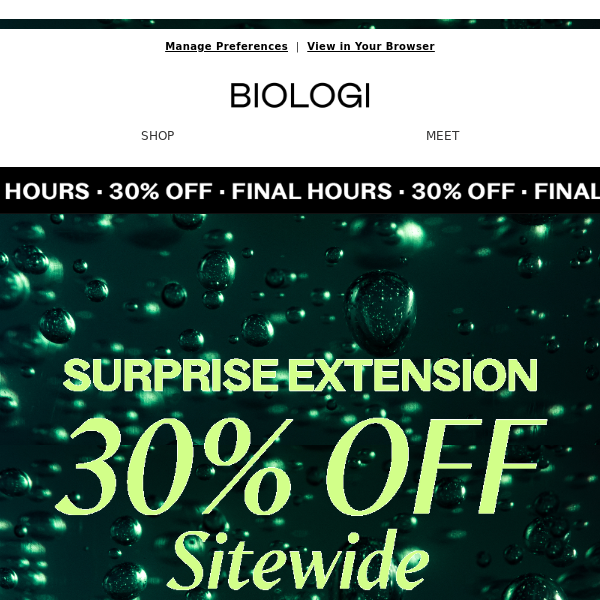 Hey Biologi claim your 30% OFF