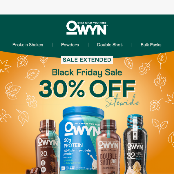 30% OFF EXTENDED