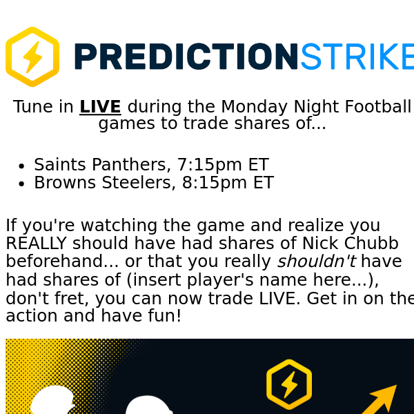 Live Trading Monday Night Football - PredictionStrike