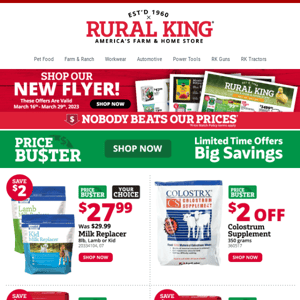 Calving Season Is Upon Us! Be Ready w/ All The Necessary Supplies At Great SAVINGS!