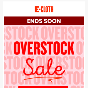 Overstock Sale - Just a Few Hours Left⌛