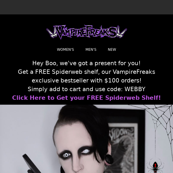 Claim your FREE Spiderweb Shelf! 🕷️🕸️