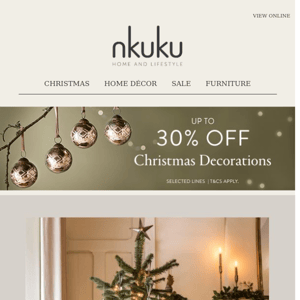 Up to 30% off Christmas decorations