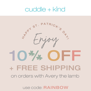 don’t miss 10% OFF this lucky little lamb!