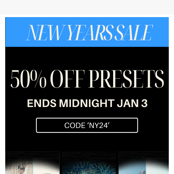 Ends Soon! Get 50% OFF Presets 🎉