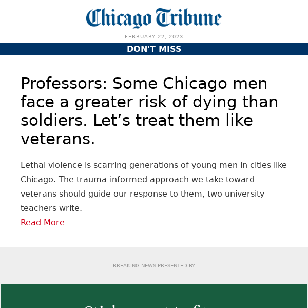 Some Chicago men face a greater risk of dying than soldiers. Let’s treat them like veterans.