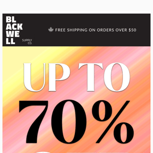 Did you hear? Up to 70% off!!! 😍