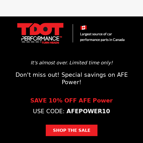 Save on AFE Power | Limited Time