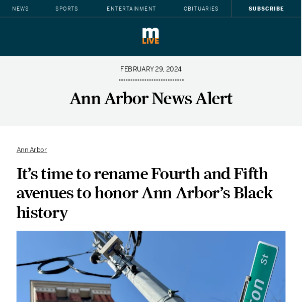 It’s time to rename Fourth and Fifth avenues to honor Ann Arbor’s Black history
