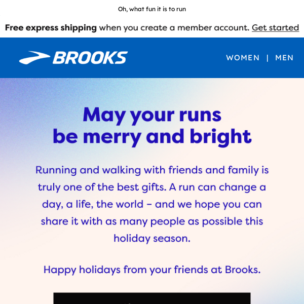 Happy holidays from Brooks