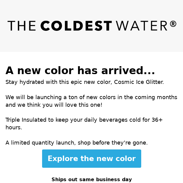 New Color: Cosmic Ice Glitter