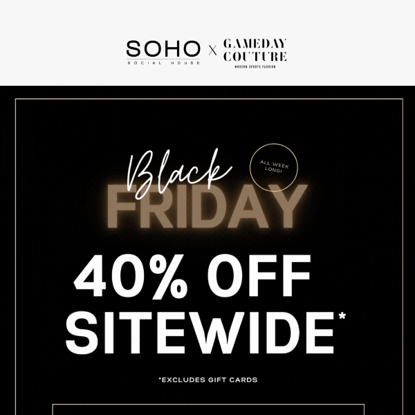 40% Off Sitewide continued!