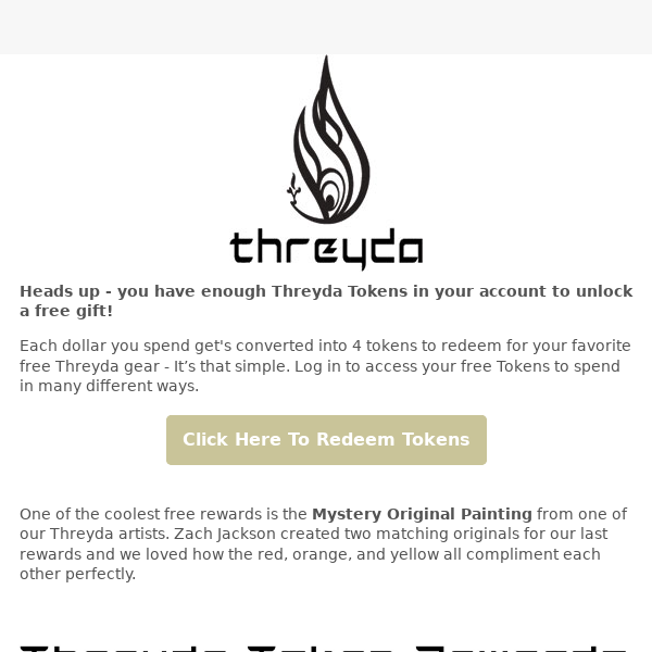 You have Threyda Tokens waiting