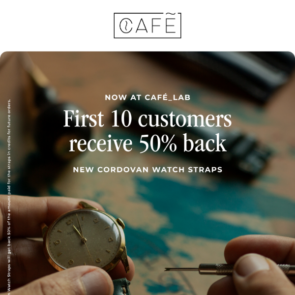 50% BACK!! ONLY THE 10 FIRST ORDERS | Café Leather