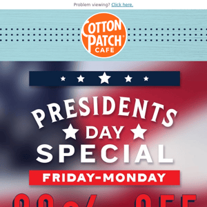 Cotton Patch Cafe, here's 20% off on us!❤️