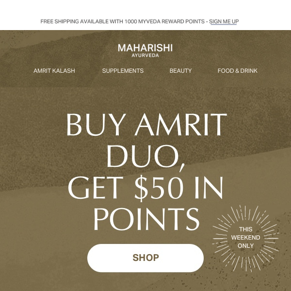 💰Buy Amrit Kalash Duo + Earn $50 In Points!💰