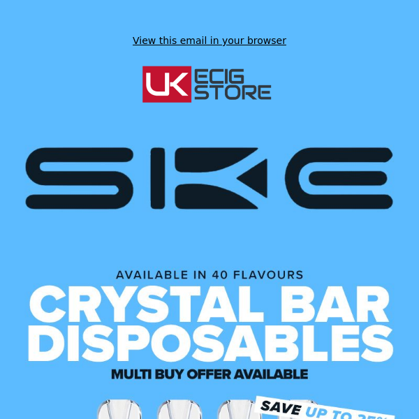 New SKE Crystal Vapes - Shop Disposables & Pre-Filled Pods - UK Ecig Store
