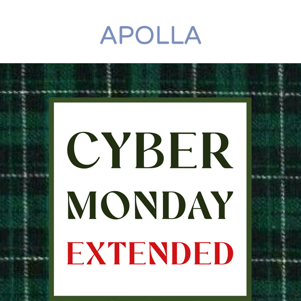 Cyber Monday Sale Extended