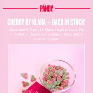 Cherry by Klara back in stock 🍒
