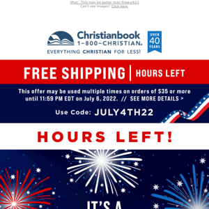 Hours Left: Free Shipping + 4th of July Sale