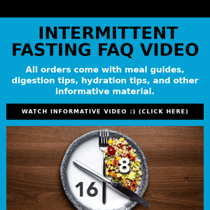 Intermittent Fasting FAQ's Video.