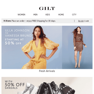 New Ulla Johnson to Vanessa Bruno Starting at 50% Off | 50% Off Sandals & More Designer Discounts