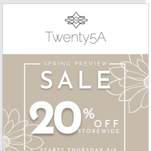 Spring Preview Sale Starts Thursday 2.9 🌸 🛍️