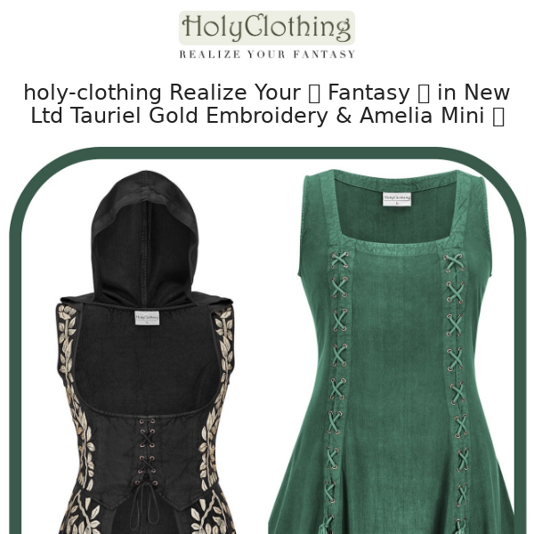 Tauriel Gold Embroid & Amelia Mini 💥Drop💥 Holy Clothing