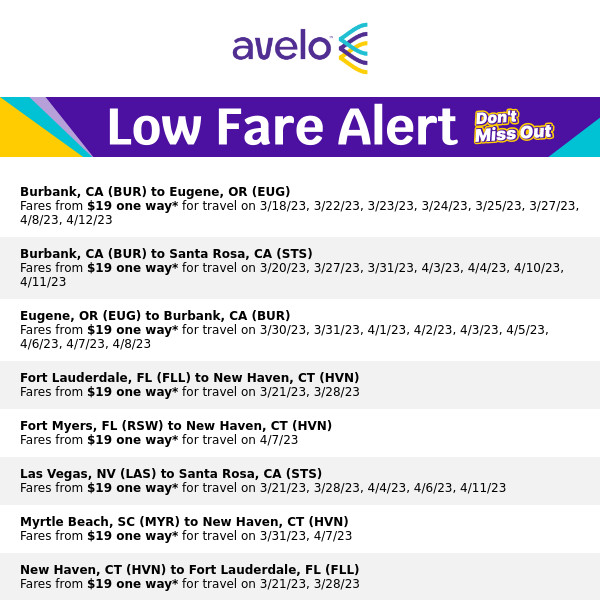 🚨 $19 Low Fare Alert! 🚨