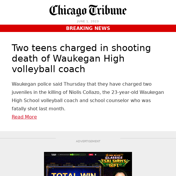 Two teens charged in shooting death of Waukegan High volleyball coach