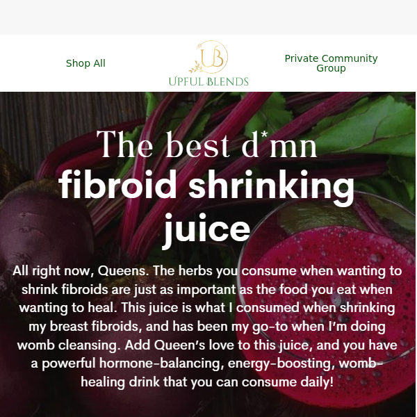 This Juice Shrinks Fibroids! ⚡