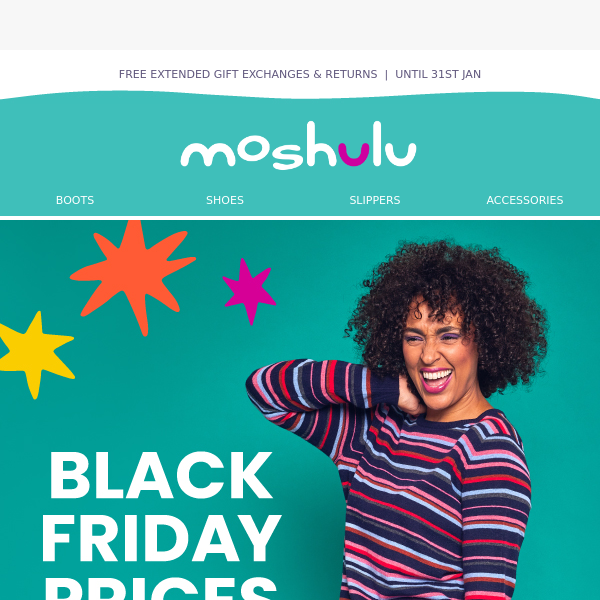 It's Moshulu Slipper Time! ⭐ Black Friday Prices