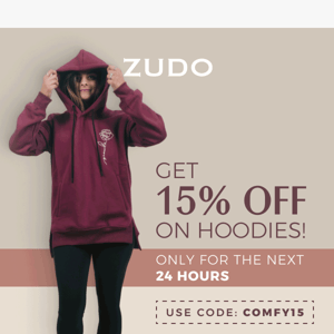 Hoodies are on sale!⏰Only for 24h.