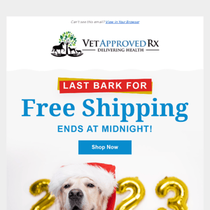 Last bark for free shipping! 🎆