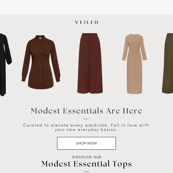 Just In: Modest Essentials