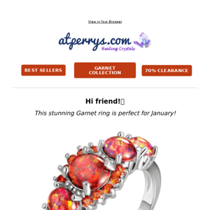 friend, check out this Garnet ring, the stone of January!