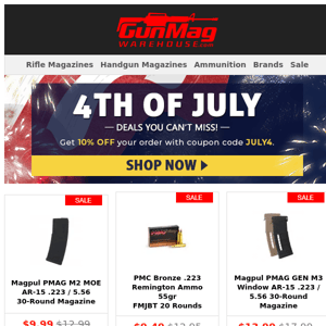 4th Of July SALE! | PMC Bronze .223 Rem For $9.49 A Box