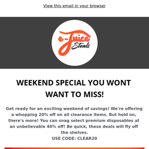 Last Day Weekend Deals that'll WOW You! 😲