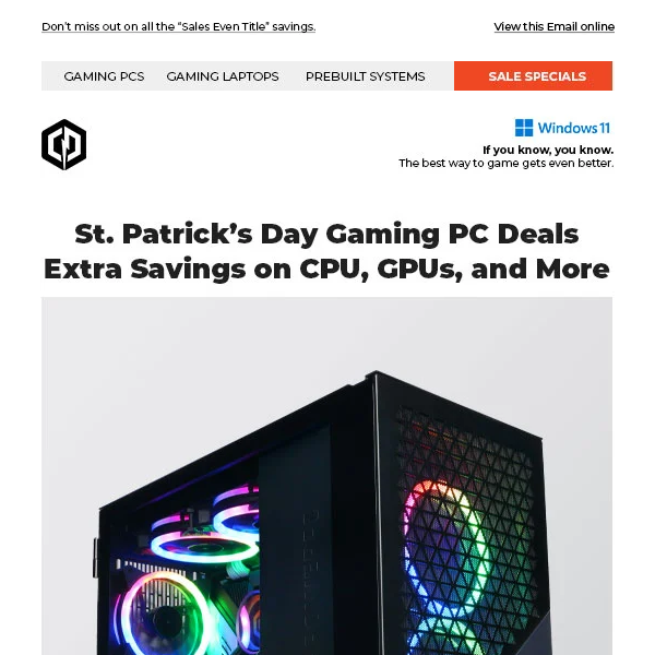 ✔ St Patrick’s Day Gaming Weekend Sale