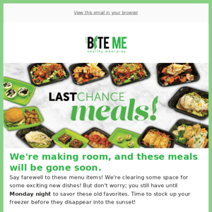 👉 Last call for some menu items! 👈