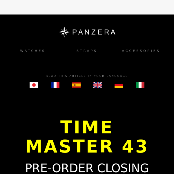 TIME MASTER 43 PRE-ORDER