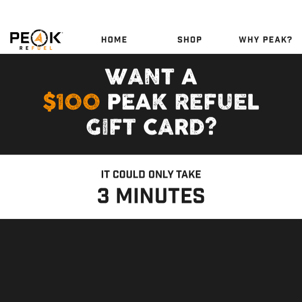 Want A $100 Peak Refuel Gift Card? 👀