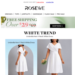 WHITE TREND: FREE SHIPPING SITEWIDE!!!