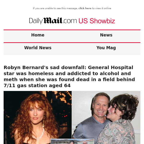 Robyn Bernard's sad downfall: General Hospital star was homeless and addicted to alcohol and meth when she was found dead in a field behind 7/11 gas station aged 64