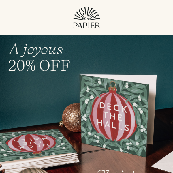 Early festive start: 20% off card sets