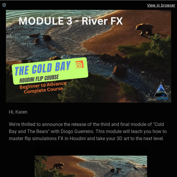 🌊 Master the Art of Flip Simulations in Houdini with "Cold Bay and The Bears - Module 3" 🌊