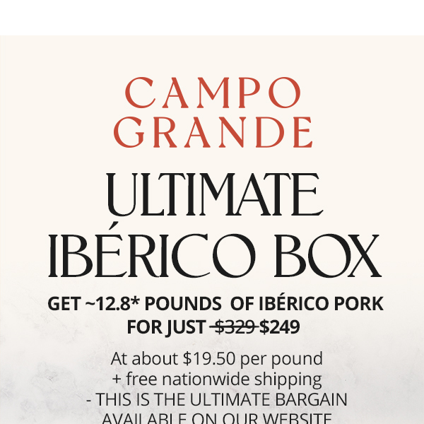 The cheapest way to try Ibérico "The Wagyu of Pork" is BACK!